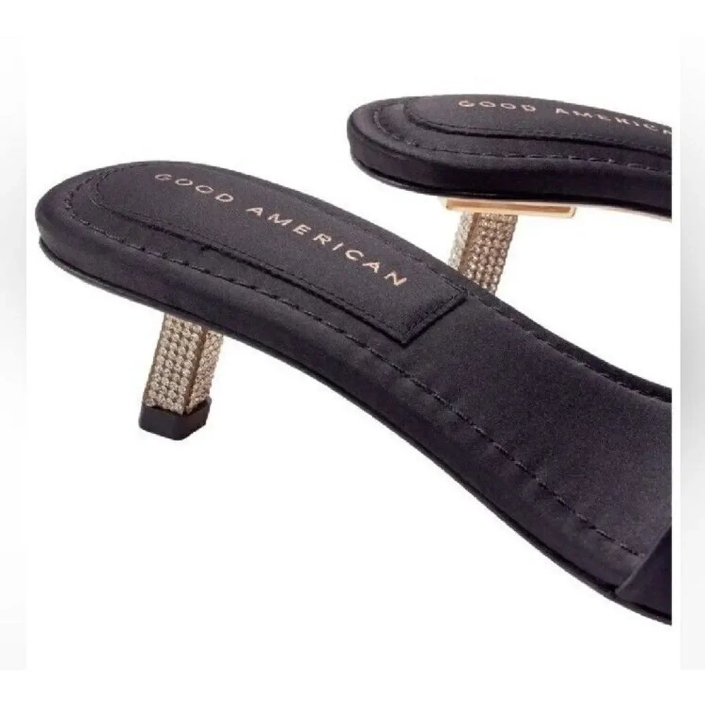 Good American Kickstand Slide Sandal Women's Size 10.5 Black